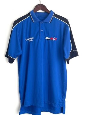 HOLLOWAY Men Medium Lawrence Tech University LTU Formula 1 Polo Shirt OO13